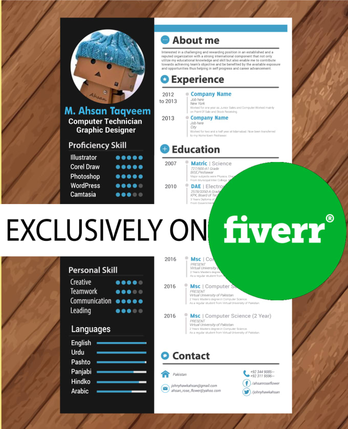 I will design an awesome cv, resume, cover letter