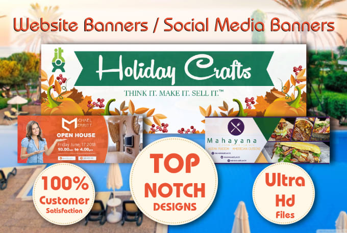 I will design appealing web banners and social media banners