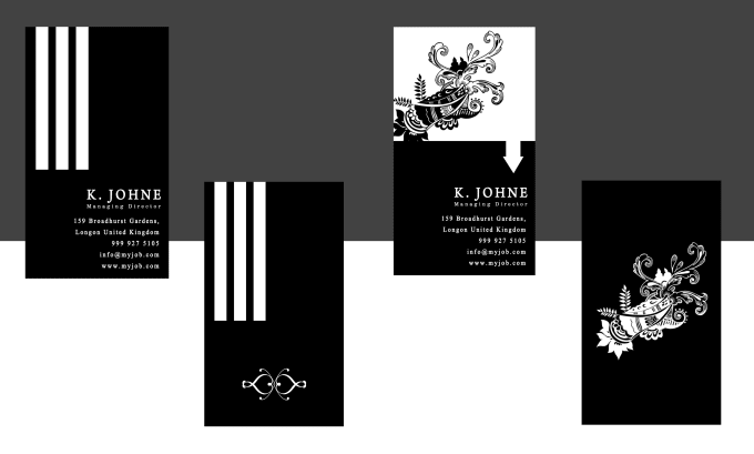 I will design business cards in one side or double side