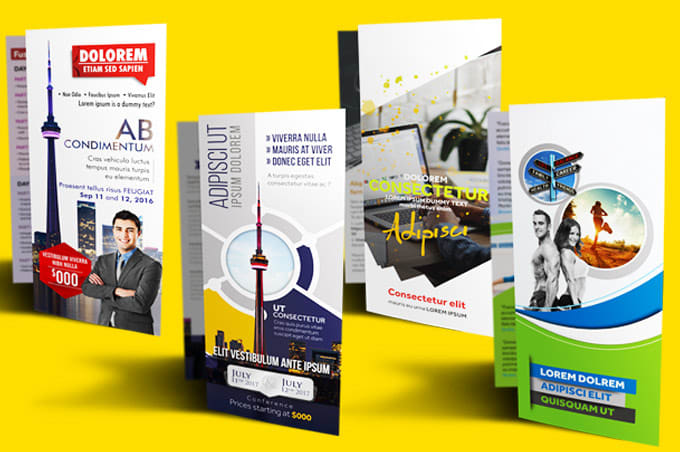 I will design business trifold brochure and bifold