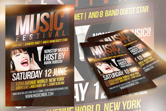 I will design concert flyer, music flyer, party flyer, club flyer