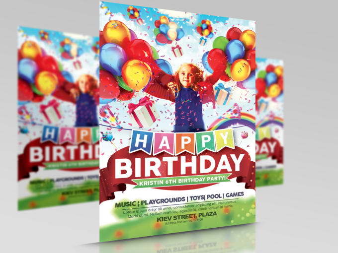 I will design flyer kids flyer, kids festival, kids event flyer