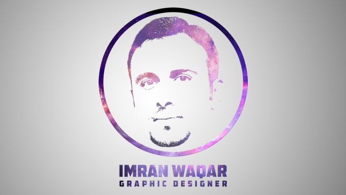 I will design logo with your face and text