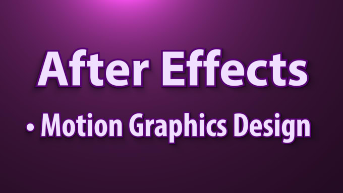 I will design motion graphics in adobe after effects