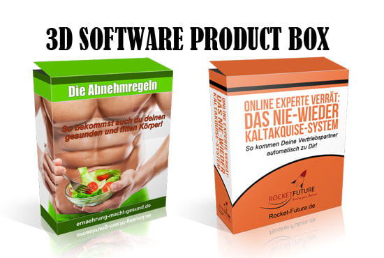 I will design professional 3d software product box