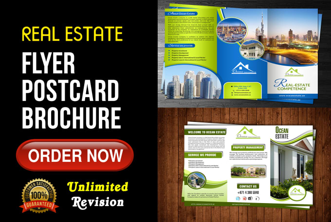 I will design professional real estate flyer, postcard and brochure