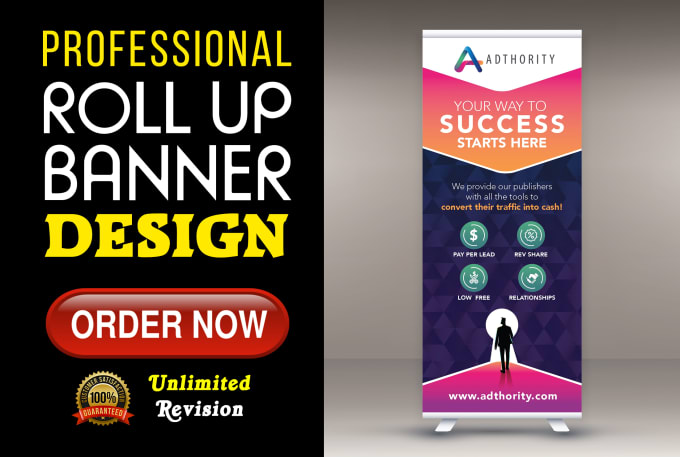 I will design professional rollup banner