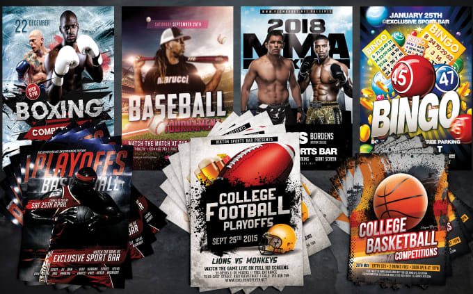 I will design professional sports flyers