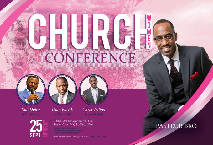 I will design stunning church flyer with 24 hours