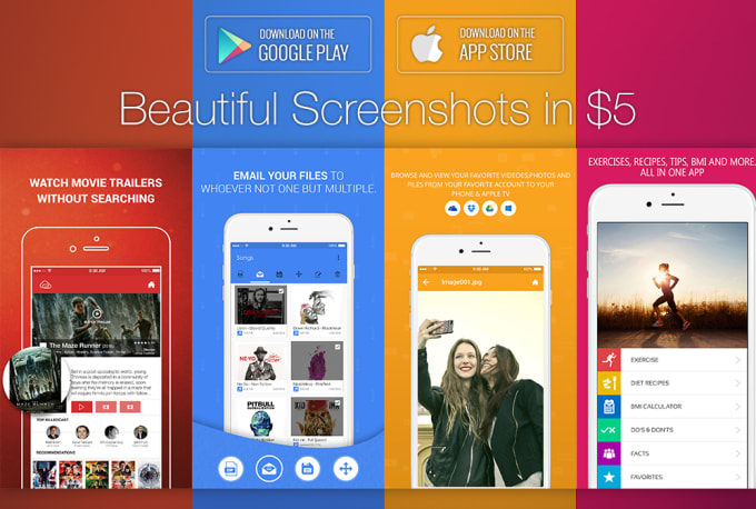 I will design stunning screenshot for your ios and android app