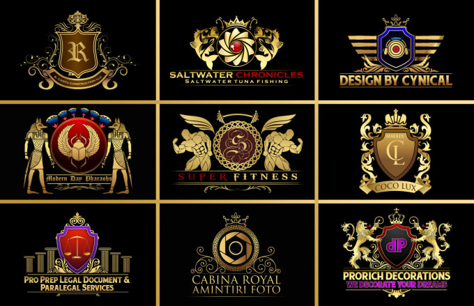 I will design stylish royal luxury classic regal logo