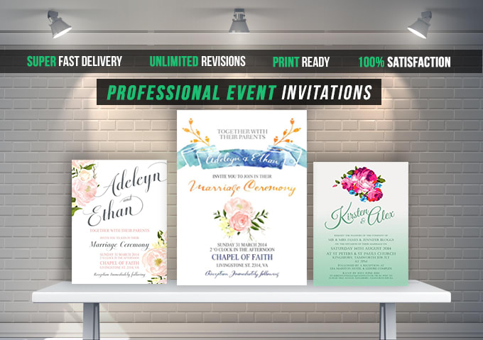I will design wedding invitation or event invitation