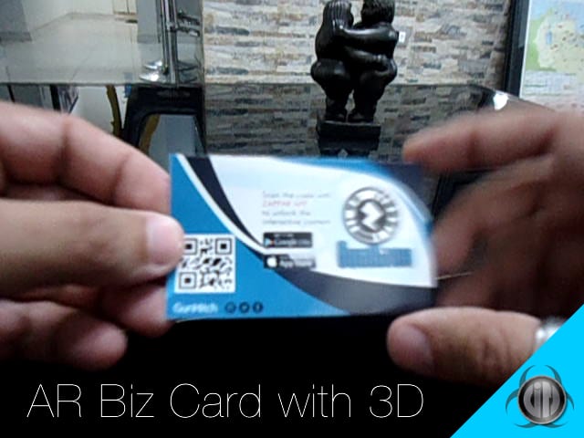 I will design your augmented reality business card with 3d