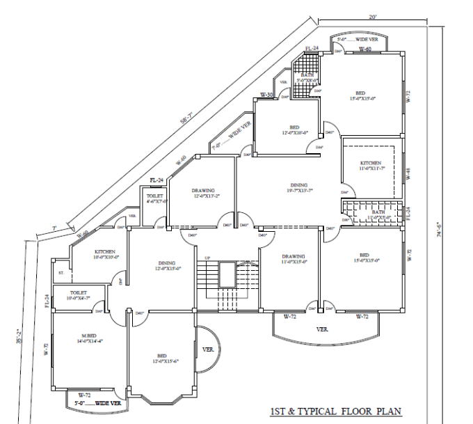 I will design your floor plan elevation section in autocad
