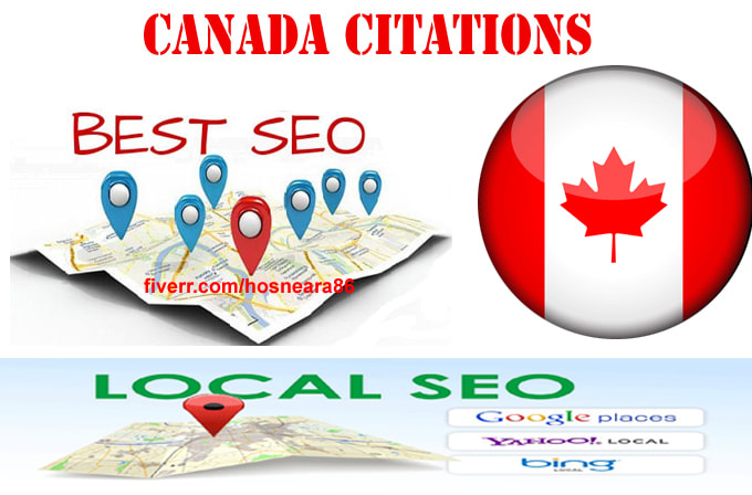 I will do 60 local listings with map point citations for canada