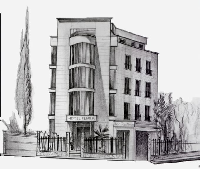I will do any architecture handmade sketch for you