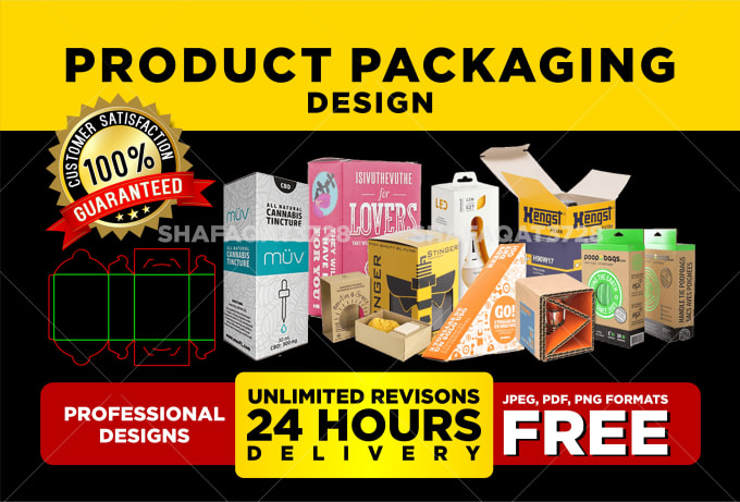 I will do product packaging for box and bottles