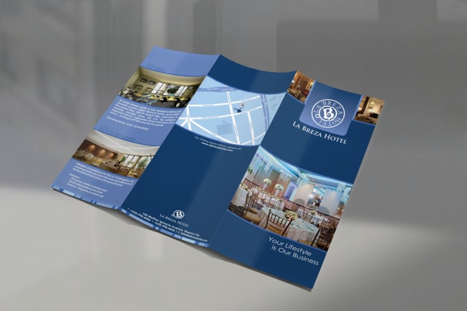 I will do professional trifold brochure design