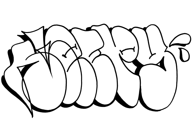 I will draw throwups graffiti style for you