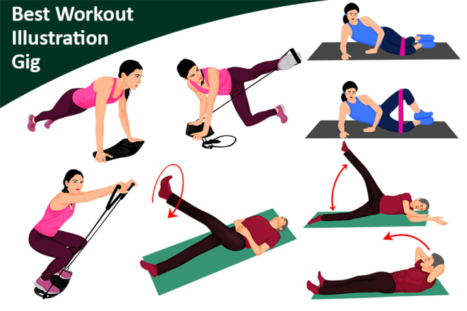 I will draw workout manual for ebay amazon workout product