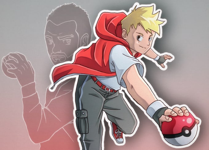 I will draw you as a pokemon trainer