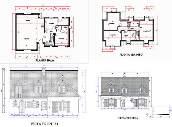 I will draw your 2d plans with autocad