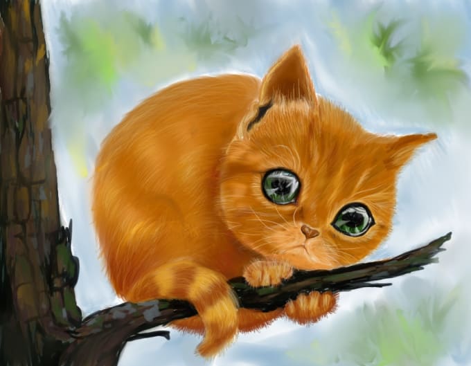 I will draw your pet image as realistic digital drawing