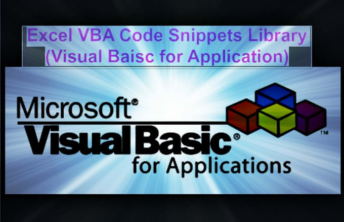 I will excel VBA Code Snippets Library By YasserKhalil