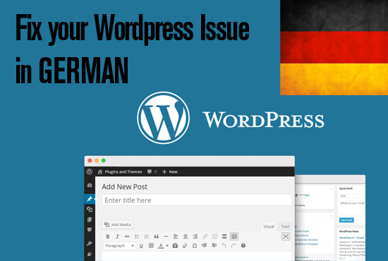 I will fix your wordpress issue in german