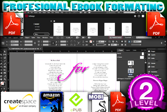 I will format kindle, epub, createspace ebook