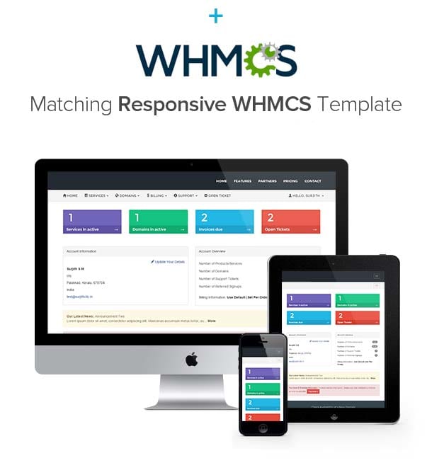 I will integrate whmcs template header footer with main site