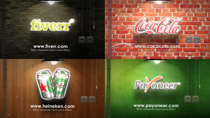 I will light your logo with an amazing neon effect