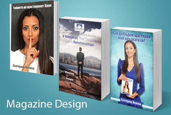 I will magazine Cover page and inner page design