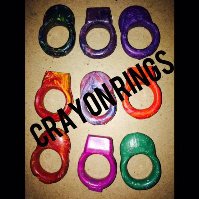 I will make 6 crayon rings with colors of your choice