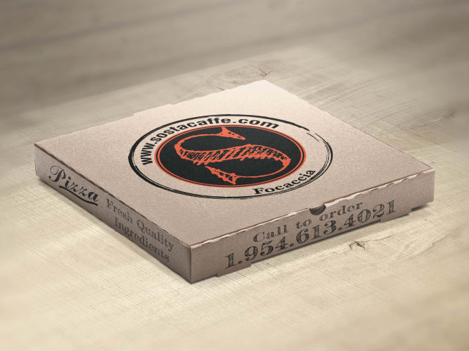 I will make a pizza box, burger and product package