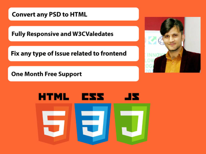 I will make or convert psd to responsive html for you