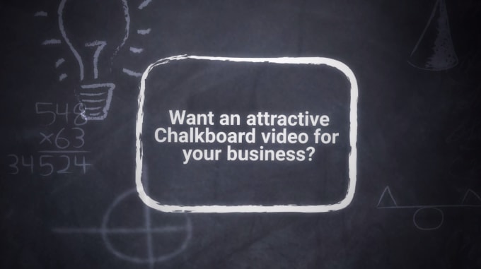 I will make this amazing chalkboard animation video