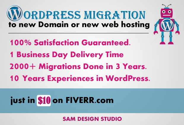 I will migrate wordpress website to new domain or web host