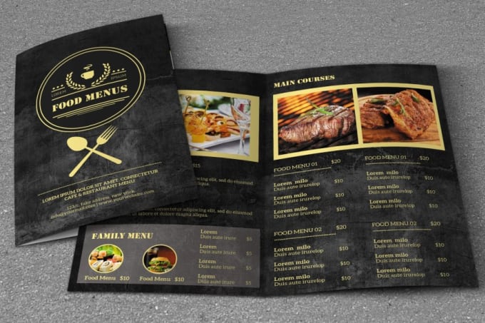 I will professionally design restaurant menu ready to print