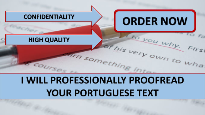 I will professionally proofread your portuguese text