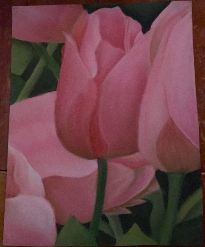 I will realistically pastel any flower of your choice