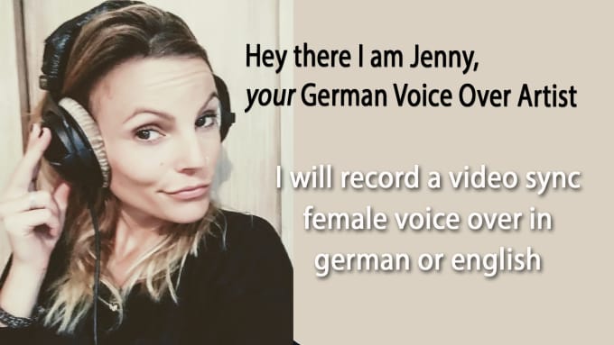 I will record a video sync female voice over in german or english