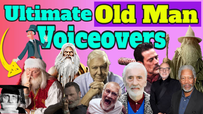 I will record british male, old man, santa and wizard  voiceovers or narration