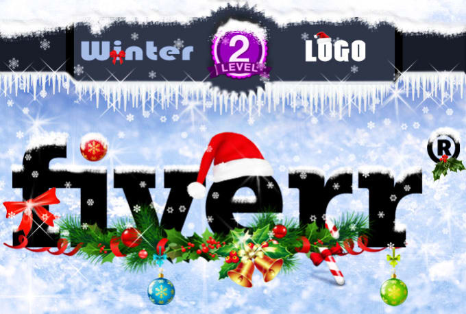 I will redesign your logo christmas or winter style