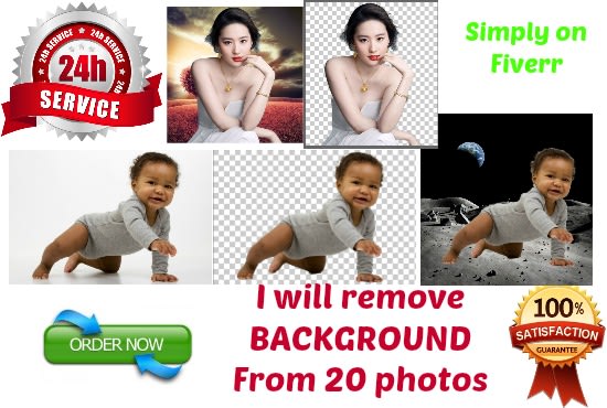 I will remove BACKGROUND 20 photos professionally