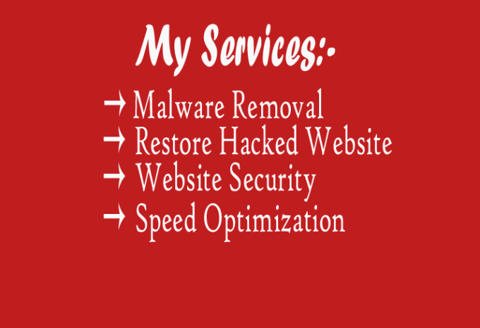 I will remove malware, virus, malicious, google hacked warning