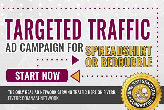 I will send real targeted traffic to spreadshirt or redbubble listing