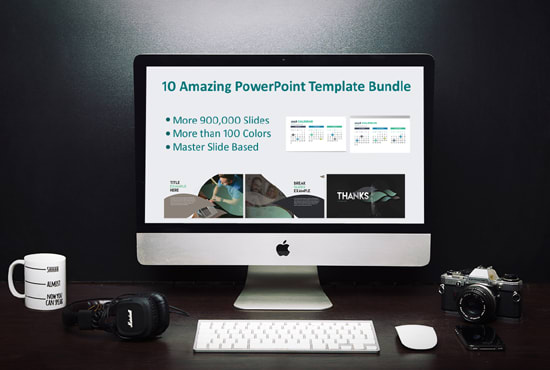 I will send you 10 powerpoint template bundle
