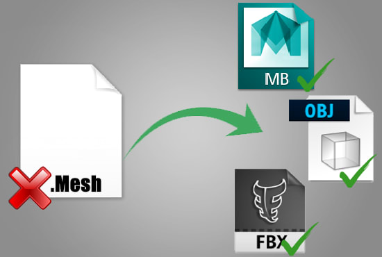 I will swiftly convert your dot Mesh files into ANY file you want