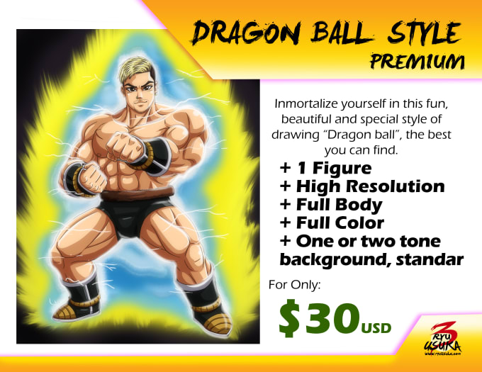 I will to draw you in dragon ball style